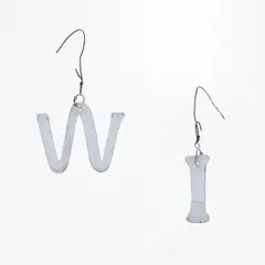 I W Earrings by Alexander Calder, 1948, silver wire, sold Nov 2024