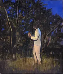 Antonio Obá, Cura, 2020, oil on canvas