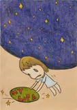 Yoshitomo Nara, My Life, 2006, colored pencil on paper