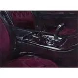 Issy Wood, Eggplant / car interior, 2019, oil on velvet