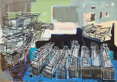 Denyse Thomasos, Excavations: Night Harbor, 2007, acrylic on canvas