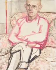 Alex (Alex Katz) Winter 2012 by Elizabeth Peyton, 2012, oil on aluminum veneered panel, sold Nov 2024