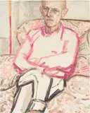 Elizabeth Peyton, Alex (Alex Katz) Winter 2012, 2012, oil on aluminum veneered panel