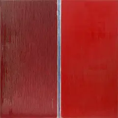 Pat Steir, Two Reds, 2013, oil on canvas
