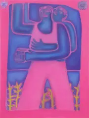 George Rouy, Through the Window, 2018, acrylic on canvas