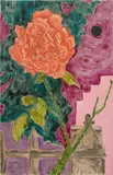 Hayley Barker, Lorimer Street Rose, New Moon, 2021, oil on linen