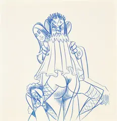 Untitled by George Condo, 2006, pastel on paper, sold Nov 2024