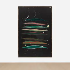 Harold Ancart, Untitled, 2013, oilstick and pencil on paper, in artist's frame