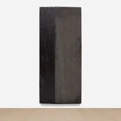 Theaster Gates, cool gray study. no flame, 2014–2015, wood, roofing substrate and tar