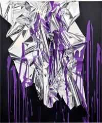 Anselm Reyle, Untitled, 2011, mixed media on canvas, in artist's acrylic glass box