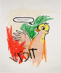 Sable Elyse Smith, Coloring Book 16, 2018, screen printing ink, graphite and oil stick on paper