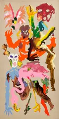 Cindy Phenix, All Your friends are Here to Picnic, 2022, oil and pastel on linen