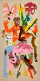 Cindy Phenix, All Your friends are Here to Picnic, 2022, oil and pastel on linen
