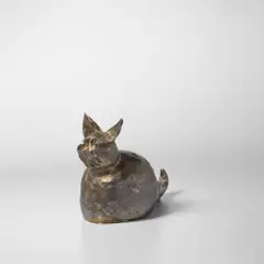 Cat w/ No Face by Urs Fischer, 2016, stainless steel, sold Nov 2024