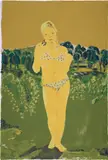 Claire Tabouret, The Swimmer (yellow and green)