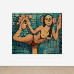 Jess Valice, Dancing Free with Mr. D., 2021, oil on canvas