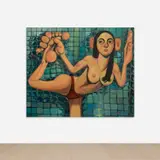 Jess Valice, Dancing Free with Mr. D., 2021, oil on canvas