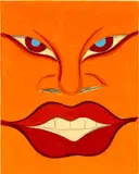 Orange Glare by Tunji Adeniyi-Jones, 2019, oil on panel, offered Jul 2024