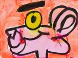 Katherine Bernhardt, Untitled, 2019, acrylic and watercolor on paper