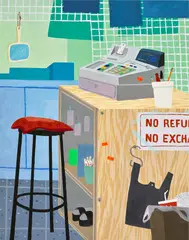 Wendy Park, Mom's Cash Register, 2021, oil on panel mounted to board
