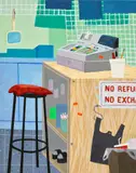 Wendy Park, Mom's Cash Register, 2021, oil on panel mounted to board
