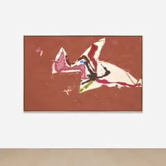 Cherokee by Kikuo Saito, 1980, acrylic on canvas, sold Jul 2024