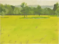Alex Katz, Study for COWS, 1984, oil on board