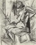 Margaret Trumbull Jennings, Untitled, 1945, charcoal on paper