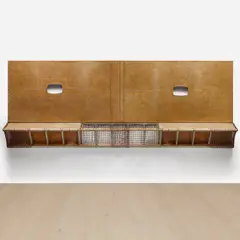 Starlaera by Salvatore Scarpitta, 1976, oil, resin, coffee, wood and canvas, in 3 parts, offered Jul 2024