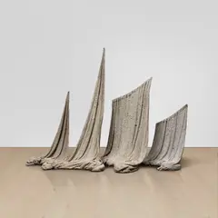 Thiago Rocha Pitta, Untitled, 2012, cement on canvas with metal support