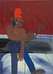 Dice tumblr by Marcus Jahmal, 2020, acrylic and oil on canvas, sold Jul 2024