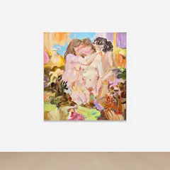 Untitled from the series New Sexual Landscapes by Wynnie Mynerva, 2019, oil on linen, sold Jul 2024