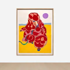 By the Sea by Susumu Kamijo, 2019, pastel, pencil and oil pastel on paper, sold Jul 2024