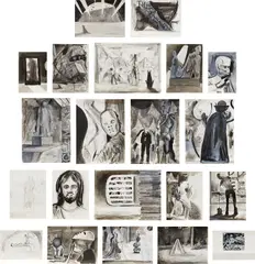 Jason Fox, 21 works: (i-xviii) Untitled ; (xix) The Sympton ; (xx) Joey; (xxi) Dee Dee, 2007–2008, mixed media