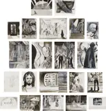 Jason Fox, 21 works: (i-xviii) Untitled ; (xix) The Sympton ; (xx) Joey; (xxi) Dee Dee, 2007–2008, mixed media