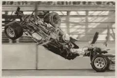 Study for Race Car Crash by Robert Longo, 2012, ink and charcoal on vellum, sold Jul 2024