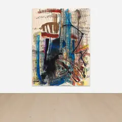 Despina Stokou, The Woman & the Octopus, 2015, oil, charcoal, glitter and collage on canvas