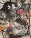 Jan-Ole Schiemann, Kavex 25, 2019, ink and acrylic on canvas