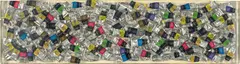 Arman, Stele, 2004, accumulation of paint tubes and acrylic in Plexiglas