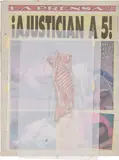 Francis Alÿs, Untitled, 2009, graphite and oil on vellum, adhesive tape and newspaper collage