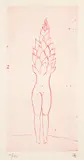 Louise Bourgeois, Topiary (MoMA 691/III), 2005, Drypoint in colors, on wove paper, with full margins