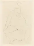 Pablo Picasso, Le Saltimbanque au repos, from La Suite des Saltimbanques (The Acrobat at Rest, from The Acrobats Suite) (Bl. 10, Ba. 12), 1905, Drypoint, on Van Gelder paper, with full margins