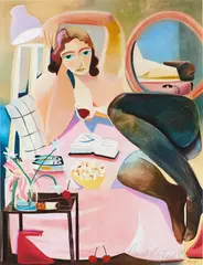 Danielle Orchard, My Bed, 2021, Archival pigment print in colors with hand-coloring, on wove paper, the full sheet