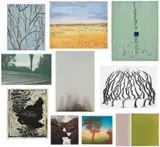 Various Artists, Why Draw a Landscape?, 1999, The set of 10 etchings in colors and in black and white, on white and off-white wove papers, with full margins, with title page, all loose (as issued), all contained in the original green linen portfolio. Ed Ruscha, Van Ness, Santa Monica, Vine, Melrose is being offered as lot 71
