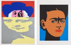 Rupert Garcia, Decay Dance; and Frida Kahlo (F.A.M.S.F. 12a & 103), 1969 & 1990, Two screenprints in colors, on wove paper, with full margins