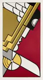 Roy Lichtenstein, Salute to Aviation (C. 63), 1968, Screenprint in colors, on smooth wove paper, with full margins