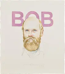 Mel Ramos, Bob, 1992, Unique watercolor drawing, on watercolor paper