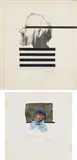 Richard McLean, R.B.; and R.A.B. Nantucket 1986, 1964; and 1988, One unique pencil drawing with fabric collage and one unique watercolor and pencil drawing, both on wove paper
