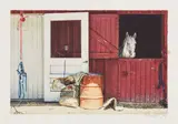 Richard McLean, Untitled (Horse in Stall), 1982, Unique watercolor drawing, on Arches watercolor paper