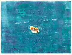 Malcolm Morley, V (Lifeboat), 2009, Unique monotype in colors, on Saunders Waterford paper, with full margins